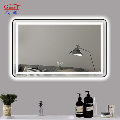Backlit Bathroom Mirror LED Waterproof Smart Fitness Bevelled Touch Screen Wall Decor Окраска на сенсорном экране