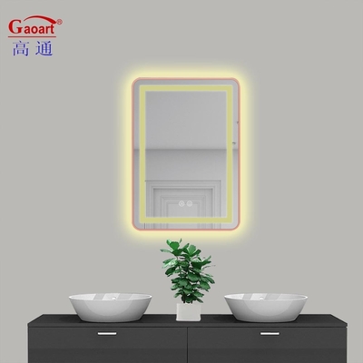 Backlit Bathroom Mirror LED Waterproof Smart Fitness Bevelled Touch Screen Wall Decor Окраска на сенсорном экране
